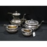 A Four Piece Silver Plated Tea Service