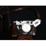 A Circa 1950s Leica M3 35mm Camera In Leather Case