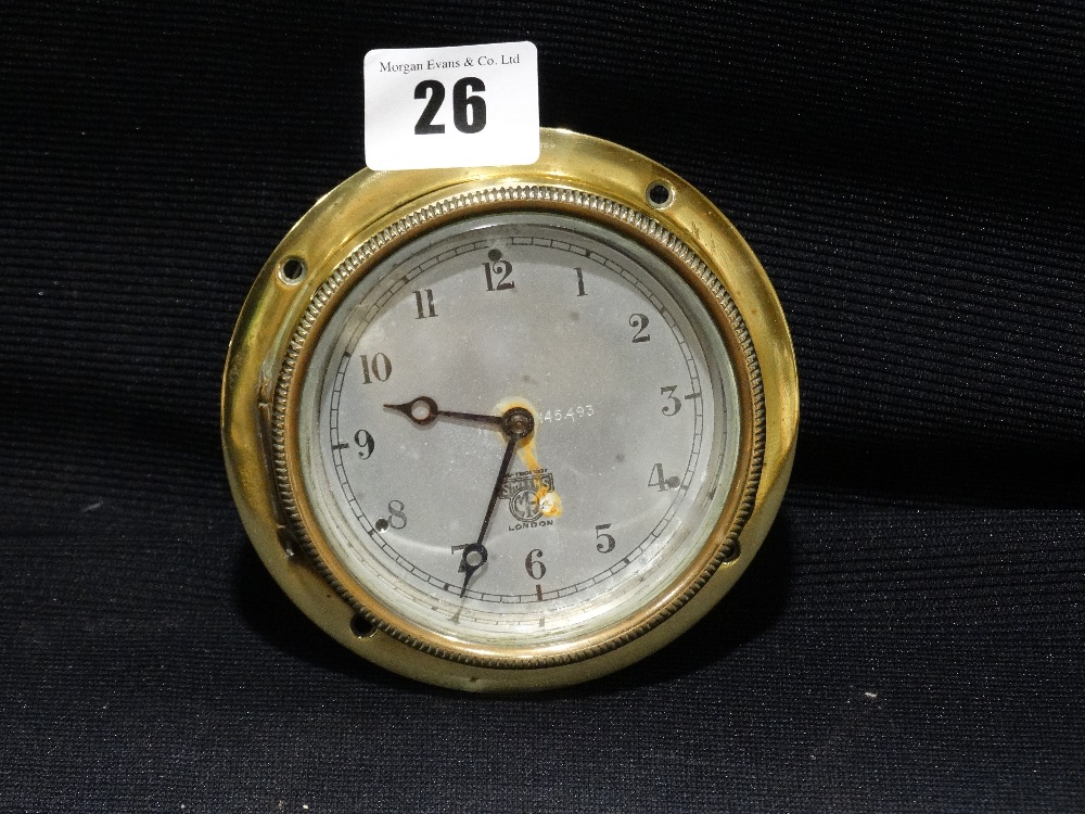 A Brass Smiths Eight Day Vintage Car Clock