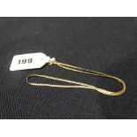 A 9ct Gold Flat Link Neck Chain, 6.5grm