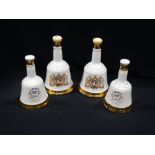 Four Wade Bells Whisky Royal Marriage & Birth Commemorative Decanters