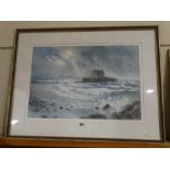 A Signed Limited Edition Keith Andrew Print Of Porth Cwyfan, No 1 Of 150