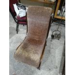 A Victorian Mahogany Framed Nursing Chair