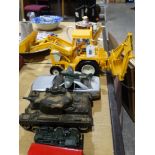 A Cast Metal Model International Tractor, Together With Further Model Toys (6)