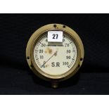 A Southern Railways Steam Pressure Gauge