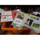 A Large Collection Of Mixed World Postcards Mainly In Scrap Book Albums