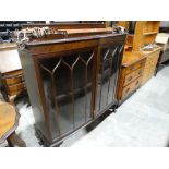 An Early 20th Century Mahogany Two Door Bookcase Cabinet