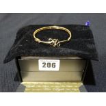 A 9ct Clogau Gold Topaz Set Bangle In Presentation Box