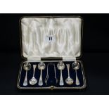 Six Cased Silver Teaspoons, Together With Matching Tongs, Sheffield 1926 (1 Spoon Sheffield 1922)
