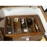 A Cabinet Of Collectables To Include Pen Knives Etc