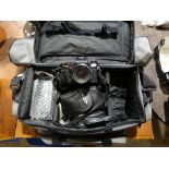 A Quantity Of Vintage Camera Equipment To Include Pentax