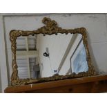 A Mid 20th Century Cast Metal Framed Gilt Wall Mirror