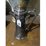 An Art Nouveau Period Plated Hot Water Jug With Daffodil Design, With Marks For George Travis & Co