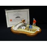 A Limited Edition Royal Doulton Golfing Group, Titled "In The Burn St. Andrews" No 41 Of An Edition