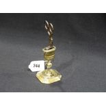 A Brass Snuffer Stand & Steel Candle Snuffers