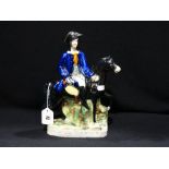 A Staffordshire Pottery Equestrian Figure "Dick Turpin"