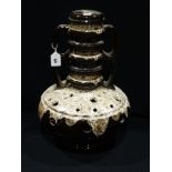 A West German Pottery Two Handled Table Lamp Base (AF)