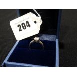 A 9ct Gold Moissanite Ring, Size O