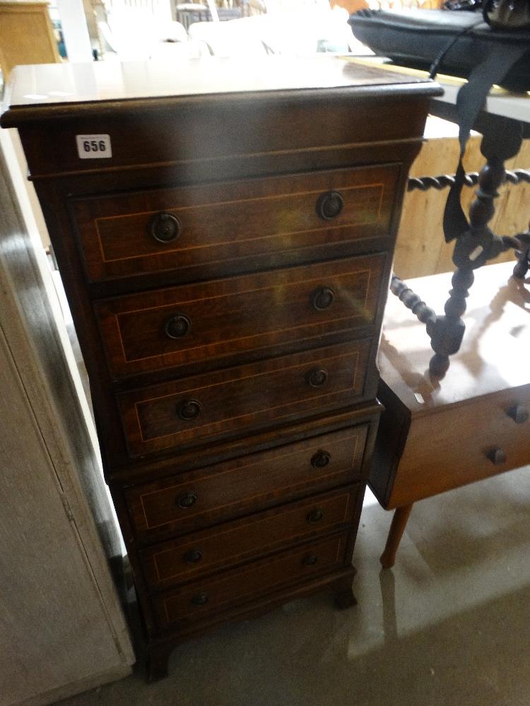 A Reproduction Mahogany Six Drawer Chest