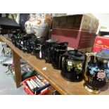 A Collection Of Victorian Black Lustre Pottery