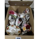 A Small Box Of Royal Albert & Other China