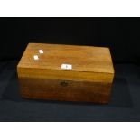 A Polished Oak Sewing Box