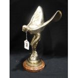 A Large Size Nickel Finish Spirit Of Ecstasy Figure, 12" High