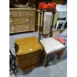 A Modern Magazine Chest, Together With An Edwardian Bedroom Chair