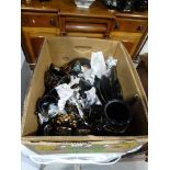 A Quantity Of Victorian Black Lustre Pottery