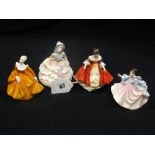Four Royal Doulton Miniature China Figures