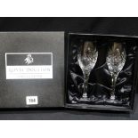 A Pair Of Royal Doulton Crystal Port Glasses