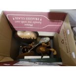 A Box Of Mixed Items, To Include Dressing Table Ware