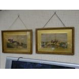 Thomas Sidney Cooper, A Pair Of Coloured Lithograph Prints Of Cattle & Sheep