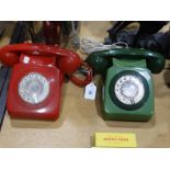 Two Retro Dial Telephones
