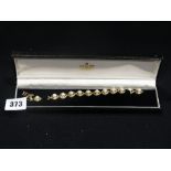 A 14ct Gold & Pearl Set Bracelet