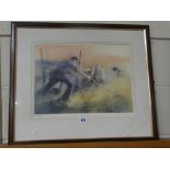 William Selwyn, A Limited Edition Coloured Print Of Shepherd & Flock, Signed & No In Pencil