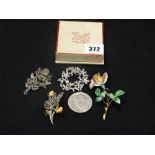 A Quantity Of Enamel & Other Dress Brooches Etc