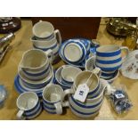 A Quantity Of Cornish Ware Pottery Jugs & Bowls