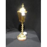 A Mid Century Brass Table Lamp In The Form Of A Lamp Post