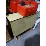 A Formica Topped Drop Leaf Table, Together With A Tea Trolley