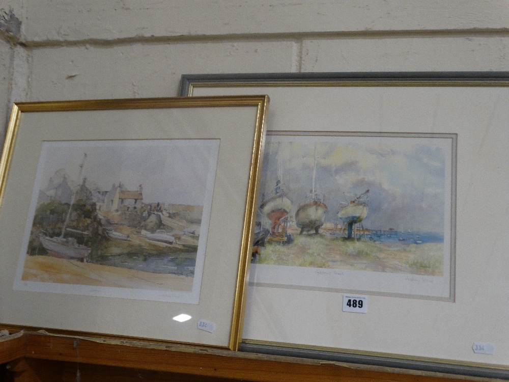 Two Limited Edition Coloured Prints Of Anglesey Views By Audrey Hind, Both Signed & No In Pencil