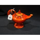 A Mid Century Continental Pottery "Genie Lamp"