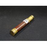 An Antique Brass & Mahogany Pocket Telescope