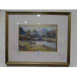 Warren Williams Watercolour, Conwy Valley View With Sheep To The Foreground, Signed, 9 x 13”