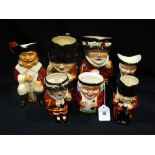 Seven Beefeater & Other Pottery Character Jugs