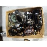 A Quantity Of Mixed Victorian Black Lustre Pottery