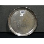 A Three Footed Silver Circular Salver With Hallmarks For London 1878, 9" Dia