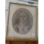 19th Century School, Portrait Study Of A Young Girl, Signed Arthur H Weigall & Dated 1856