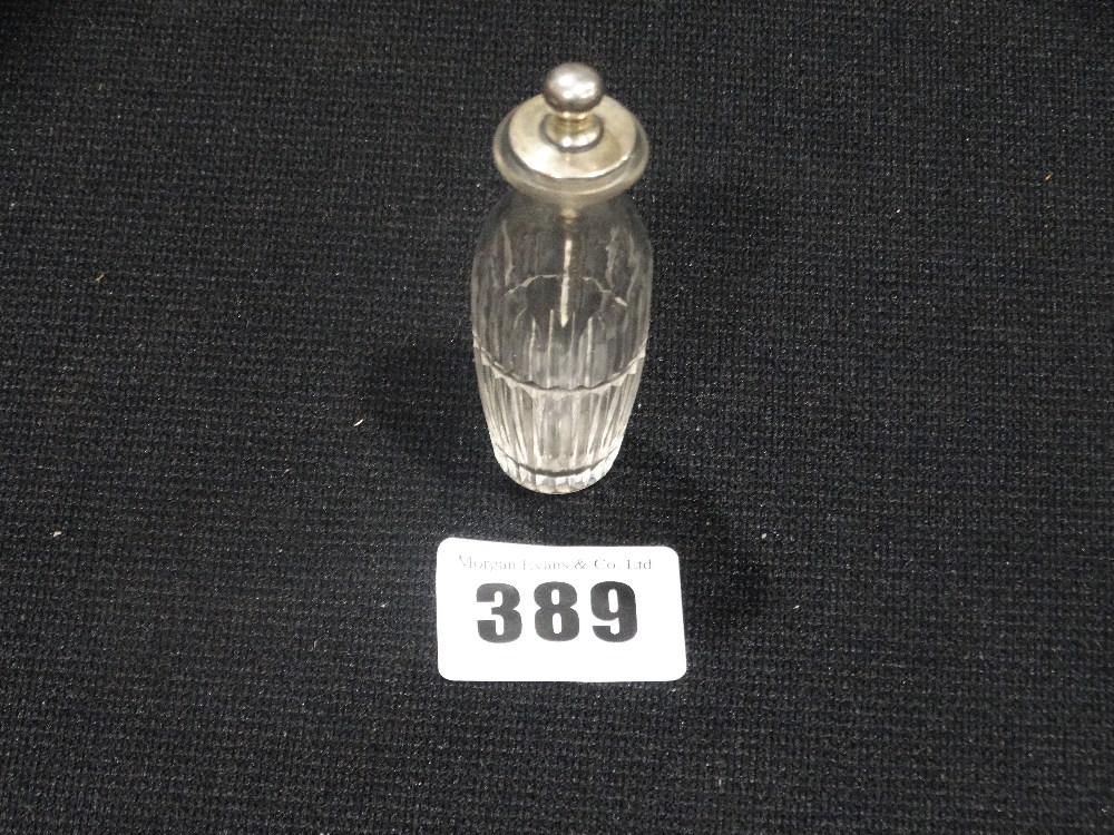 A 19th Century Glass Perfume Bottle & Spoon