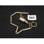 An Unusual Sectional Folding Pen & Ink Bottle Fob